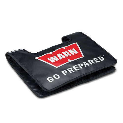 WARN Winch Damper with Rigging Accessory Storage Pocket and Reflective Strips , Black | 91575