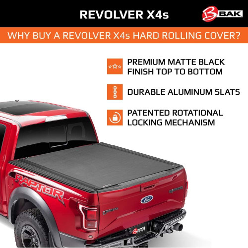 BAK Revolver X4s Hard Rolling Tonneau Cover | Fits Silverado 2500HD Crew Cab (6'10)