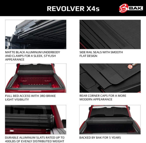 BAK Revolver X4s Hard Rolling Tonneau Cover | Fits Jeep Gladiator