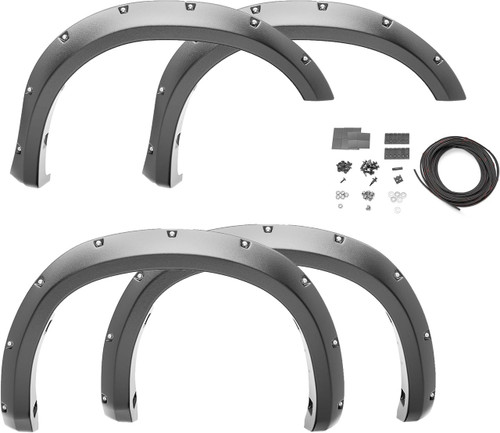 Bushwacker Pocket Style Fender Flares Fits RAM 1500 DT Crew Cab - Front & Rear (4PC)