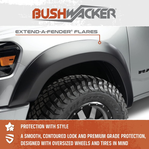 Bushwacker Extend A Fender Flares Fits RAM 1500 DS Crew/Quad Cab - Front & Rear (4PC)