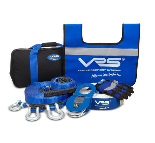 VRS Full Winch Recovery Kit | Snatch Shackle Gloves Extension Protector Bag Offroad 4WD