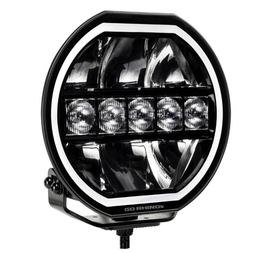 Go Rhino Blackout Series LED Lights - 7" Maxline Hi/Low Beam W/Multi Daytime Running Light