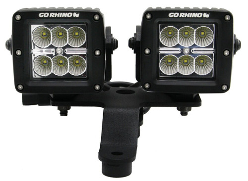 Go Rhino Windshield Cowl Light Mount for Jeep JL/JT - Fits Dual 3" Cube Lights