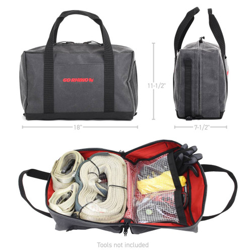 Go Rhino Xventure Recovery Gear and Tools Storage Bag | 7.5" x 11.5" x 18"