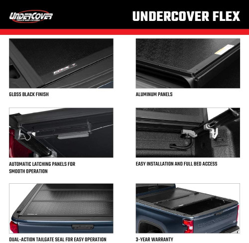 UnderCover Flex Hard Folding Truck Bed Tonneau Cover | Fits LDV T60 MAX