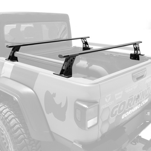 Go Rhino XRS Cross Bars - Bed Rail Kit for Full/Mid Sized Trucks W/Tonneau Cover T-Tracks