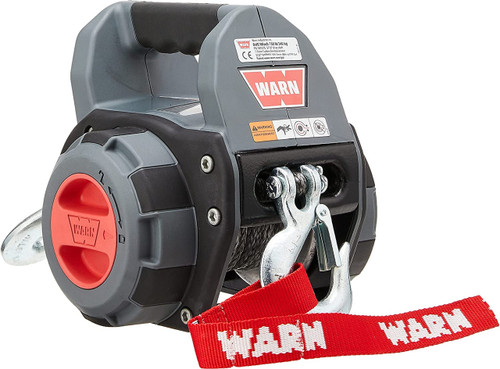 WARN 750lbs Handheld Portable Drill Powered Winch | 101575 | 40' (12. 2 m) Synthetic Rope