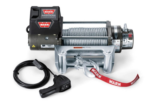 WARN M8 12V 8,000lbs Recovery Winch | 26502 | Steel Rope and Roller Fairlead