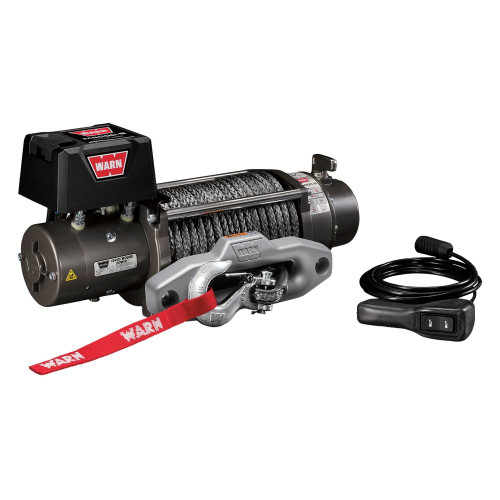 WARN M8-S 8000lb Electric Recovery Winch | 87800 |  12V Spydura Synthetic Rope & Hawse Fairlead