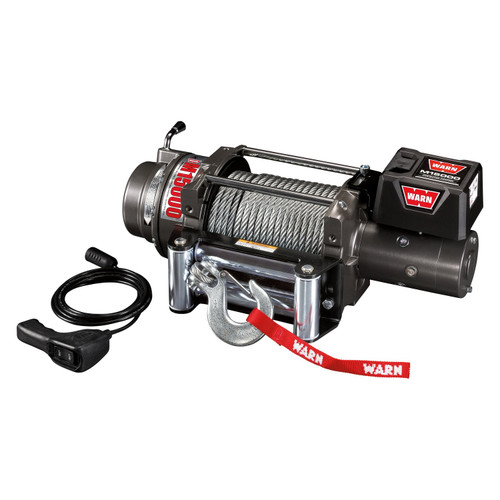 WARN M15 12V 15,000lbs Recovery Winch | 47801 | Wire Rope and Roller Fairlead