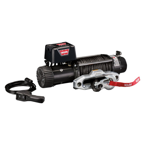 WARN 9.5xp-s 12V 9,500lbs Recovery Winch Spydura Synthetic Rope | 87310 | Polished Aluminium Hawse Fairlead