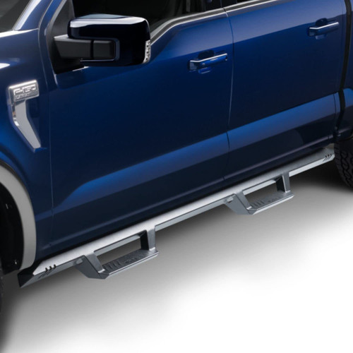 N-Fab EPYX Crew Cab Length Side Steps Black Nerf Steps | Fits Ford F-150 / Lightning SuperCrew Cab Pickup