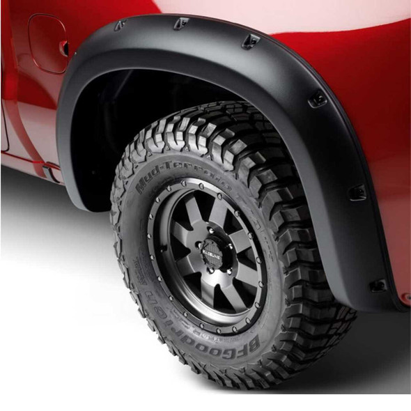 Bushwacker Forge Fender Flares Fits Silverado 1500 Crew Cab ex ZR2 (2021+) - Front & Rear (4PC)