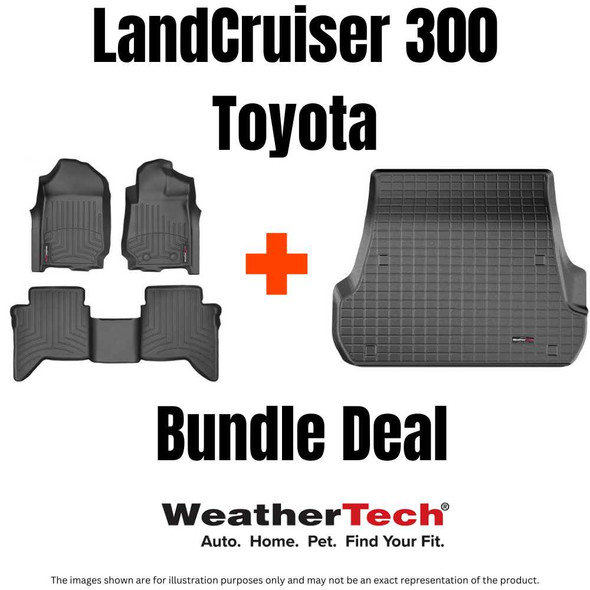 Weathertech Floor Mat + Cargo Liner Set | Fits Toyota LandCruiser 300 (5 Seater Only)