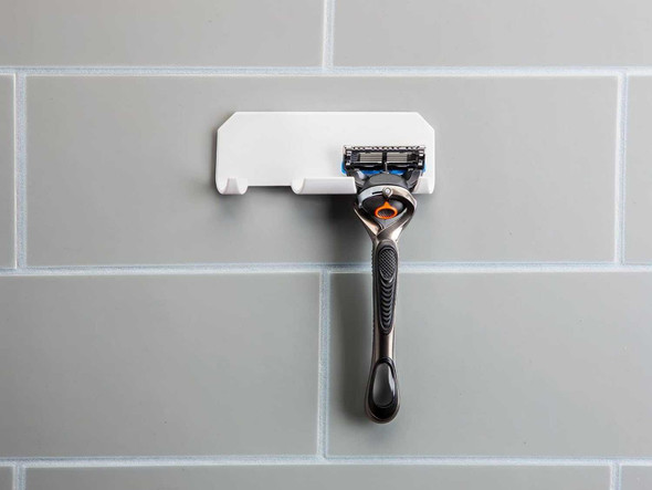 WeatherTech RazorHolder - Wall Mounted Dual Razor Holder - White
