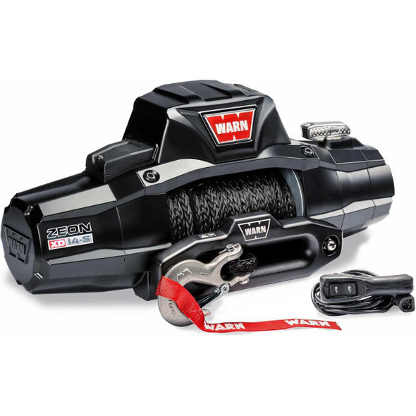 WARN ZEON XD 14-S 14,000lbs 12V Electric Winch | 80’ of 3/8” Spydura Synthetic Rope | 110014