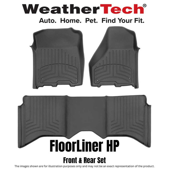WeatherTech Floor Liner HP Front & Rear Floor Mats | RAM 1500 DS Crew Cab WeatherTech Floor Liner HP Front & Rear Floor Mats | RAM 1500 DS Crew Cab