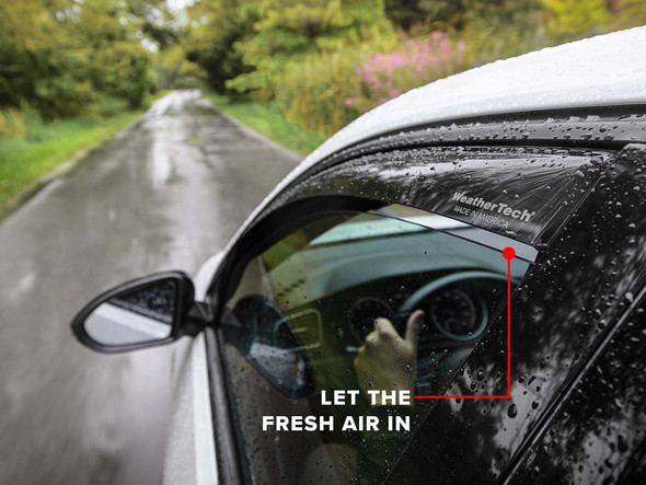 WeatherTech Side Window Deflectors Front & Rear Set | Toyota Corolla, Corolla Hybrid - Matte Black