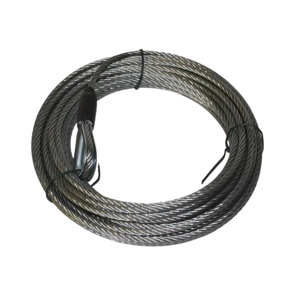WARN Steel Cable Wire Rope with Loop End and Terminal - 3/16"x 35"Galvanized - 79835