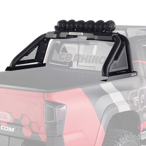 Go Rhino Sport Bar 2.0 with Power Actuated Retractable Light Mount | Toyota Hilux / Isuzu D-Max | Textured Black