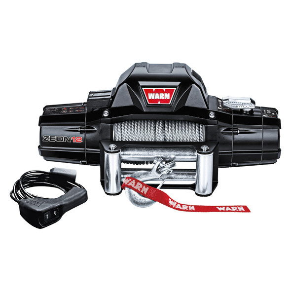 WARN ZEON 12 Electric Winch 12000lbs | 89120 | 12V Steel Rope and Roller Fairlead