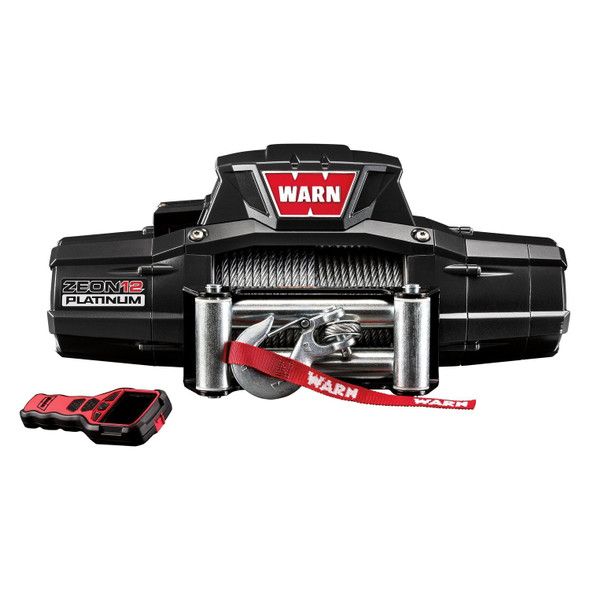 WARN ZEON Platinum 12 Electric Winch | 92820 |12000lbs Steel Rope Wireless Remote Roller Fairlead