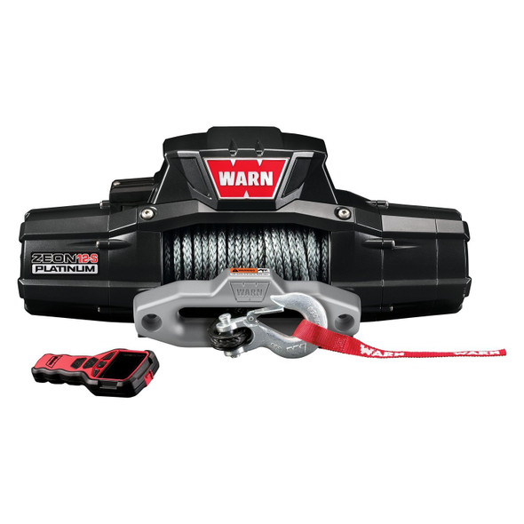 WARN ZEON 12-S Platinum Electric Winch | 95960 | 12000lbs Spydura Pro Synthetic Rope | Hawse Fairlead