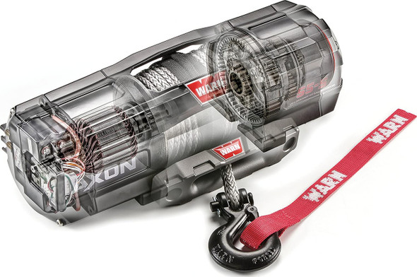 WARN AXON 55-S Powersports ATV UTV Electric Winch | 101150 | 5500lb Spydura Synthetic Cable Rope Hawse Fairlead