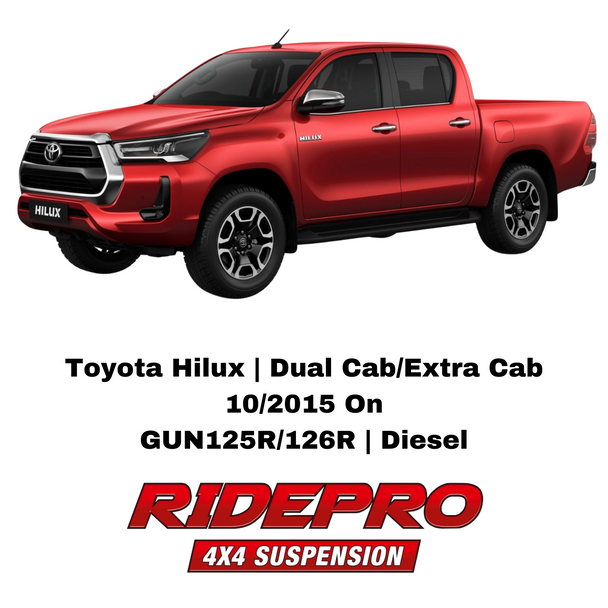 RidePro 4x4 Suspension Lift Kit | Fits Toyota Hilux Dual / Extra Cab | 10/2015 on