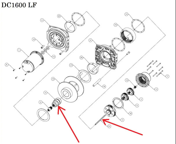 WARN Hoist Brake Assembly for DC1600LF, DC2000LF | 63550 WARN Hoist Brake Assembly for DC1600LF, DC2000LF | 63550