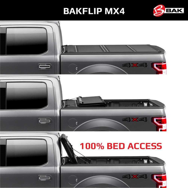 BAK BAKFlip MX4 Hard Folding Tonneau Cover | Fits RAM 1500 DT Big Horn (6'4 Bed) w/out RAMBOX