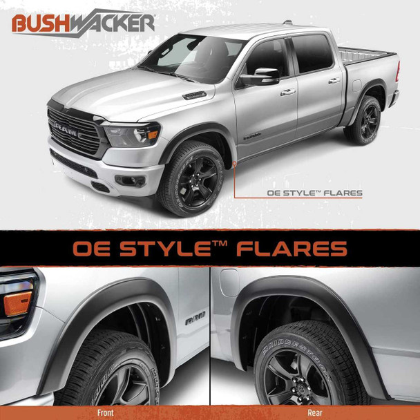 Bushwacker OE Style Fender Flares Fits RAM 2500/3500 Crew Cab (2020+) | Front & Rear (4PC)