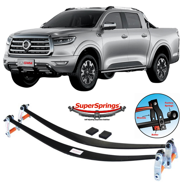 SuperSprings Self-levelling Suspension Stabiliser | Fits Great Wall GWM Ute Cannon 4x4 - 2020 on