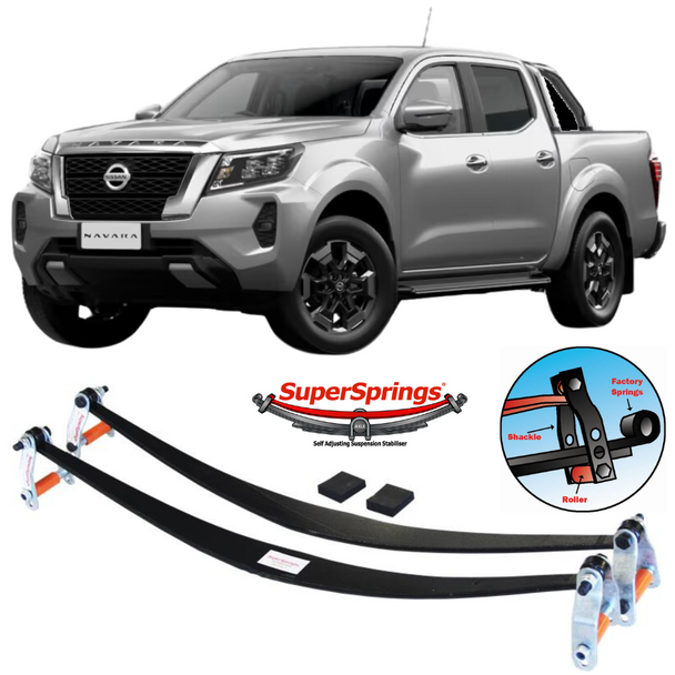 SuperSprings Self-levelling Suspension Stabiliser | Fits Nissan Navara D20/ D23 / D40