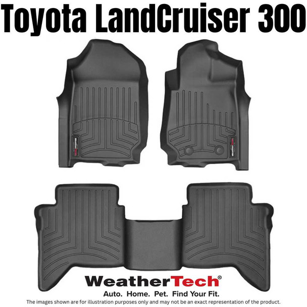 WeatherTech Floor Liner Mat | Toyota LandCruiser 300 | Front & Rear Set