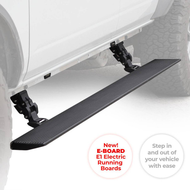 Go Rhino E1 Electric Running Board | Fits Ford F-150 (2024 +) | Textured Black