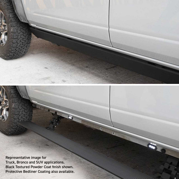 Go Rhino E1 Electric Running Board | Fits Chevrolet Silverado 1500/2500 (2024+) | Textured Black