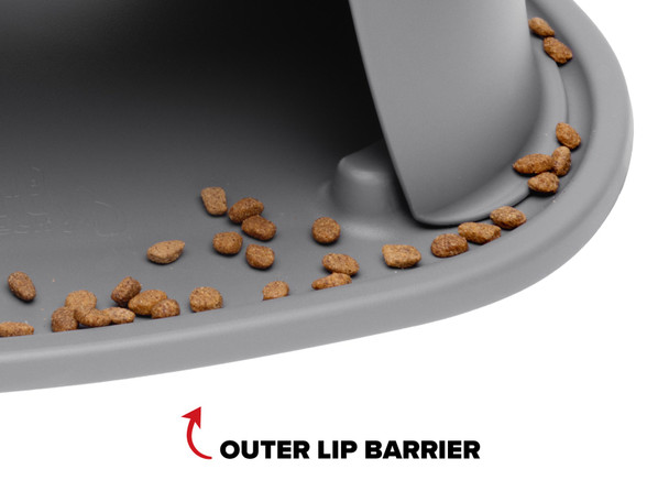 WeatherTech Double High Pet Feeding System | Dog Cat Bowl | BPA-Free Plastic (Grey)