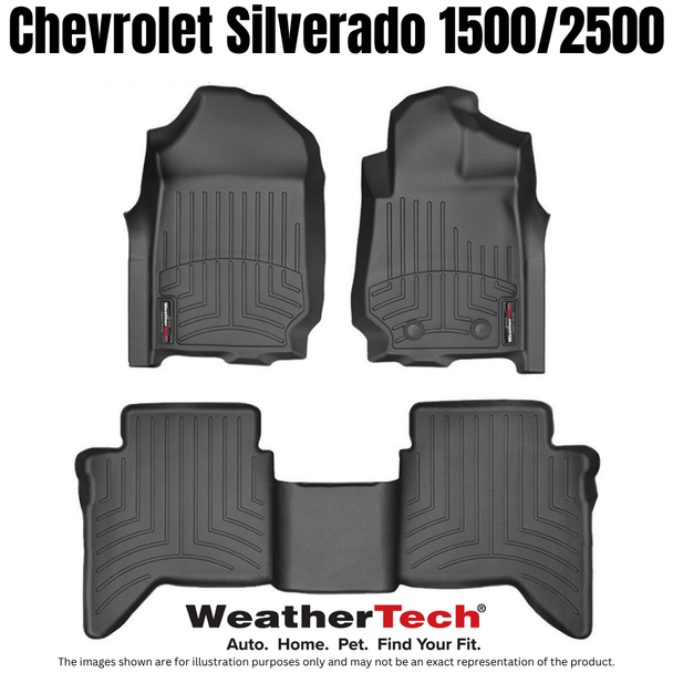 WeatherTech FloorLiner | Fits Chevrolet Silverado 1500/2500 | 2021 + (Front & Rear Set)