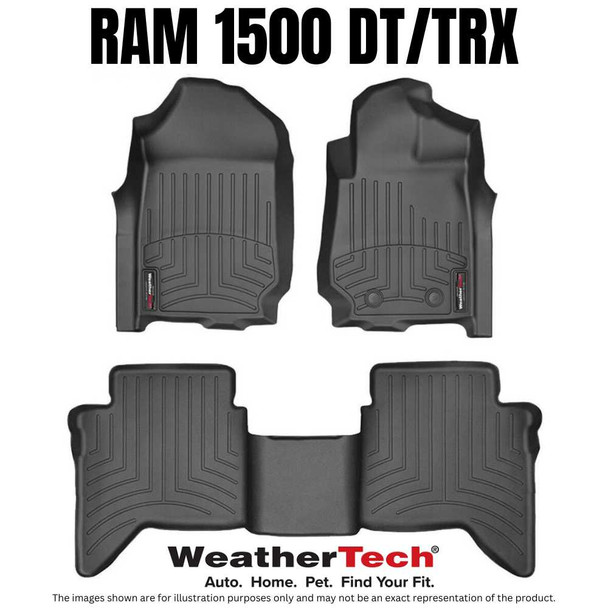WeatherTech FloorLiner Mat | RAM 1500 DT/TRX 2023 + (Front & Rear Set) WeatherTech FloorLiner Mat | RAM 1500 DT/TRX 2023 + (Front & Rear Set)