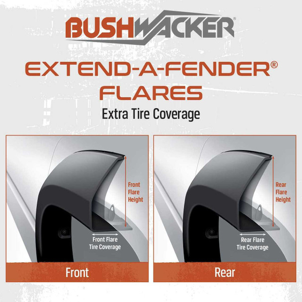 Bushwacker Extend A Fender Flares Fits RAM 2500/3500 Crew Cab (2010-2018) Front & Rear (4PC)