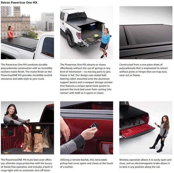 Retrax POWERTRAXONE MX | Electric Polycarbonate Retractable Bed Cover | RAM 1500 DT 5'7' Crew Cab w/out RAMBOX