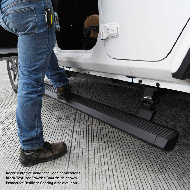 Go Rhino E1 Electric Running Board, Side Steps | Jeep Gladiator (2020+) | Protective Bedliner Coating