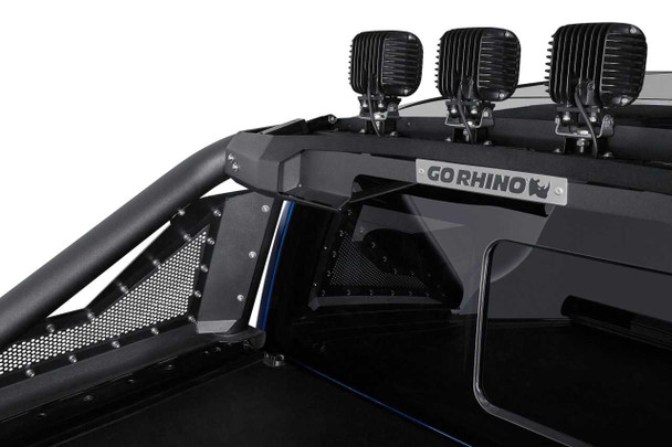 Go Rhino Sport Bar 2.0 with Power Actuated Retractable Light Mount | RAM 1500 & Silverado 2500 | Textured Black Go Rhino Sport Bar 2.0 with Power Actuated Retractable Light Mount | RAM 1500 & Silverado 2500 | Textured Black