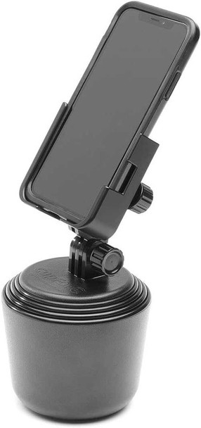 WeatherTech CupFone Two View Universal Cup Phone Holder Cradle Mount - Black Plastic Knobs