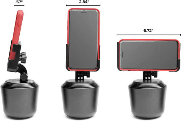 WeatherTech CupFone Two View Universal Cup Phone Holder Cradle Mount - Black Plastic Knobs