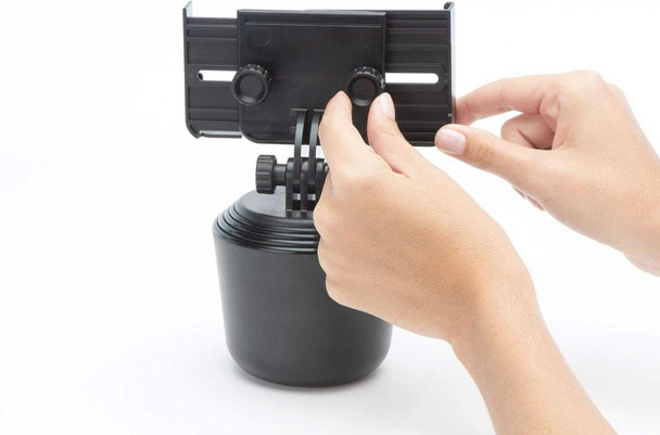 WeatherTech CupFone Two View Universal Cup Phone Holder Cradle Mount - Black Plastic Knobs