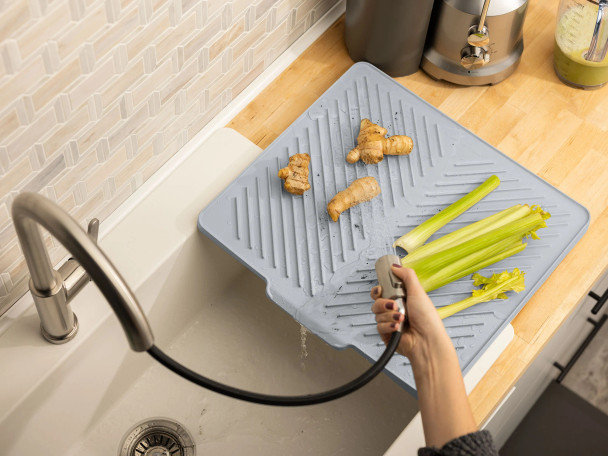 WeatherTech Dish Mat Drain | Drip Dry Dish Drying Mats - Slate