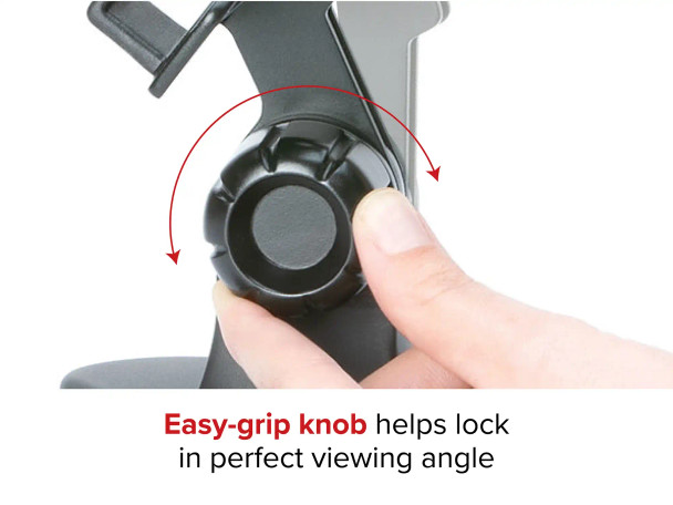 WeatherTech Tablet iPad Holder For Desktop, Tabletop or Kitchen Counter Top - Black Plastic Knob